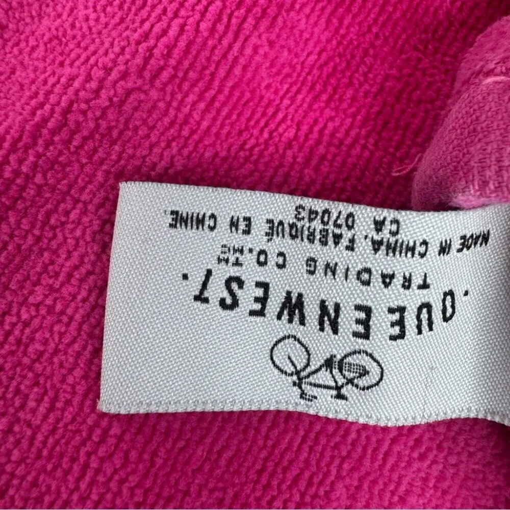Queenwest Set of 4 towels makeup embroidery Vibrant Pink Makeup Towels pink bath